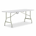 Set of 5 White Plastic Bi-Folding Rectangular Event Tables M247