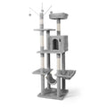 Tall Multi-Level Cat Tree with Scratching Posts, Hammock, Cat Cave Condo T50735