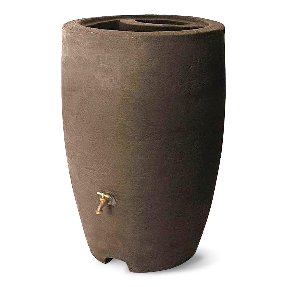 50 Gallon Plastic Rain Barrel with Brass Spigot U236