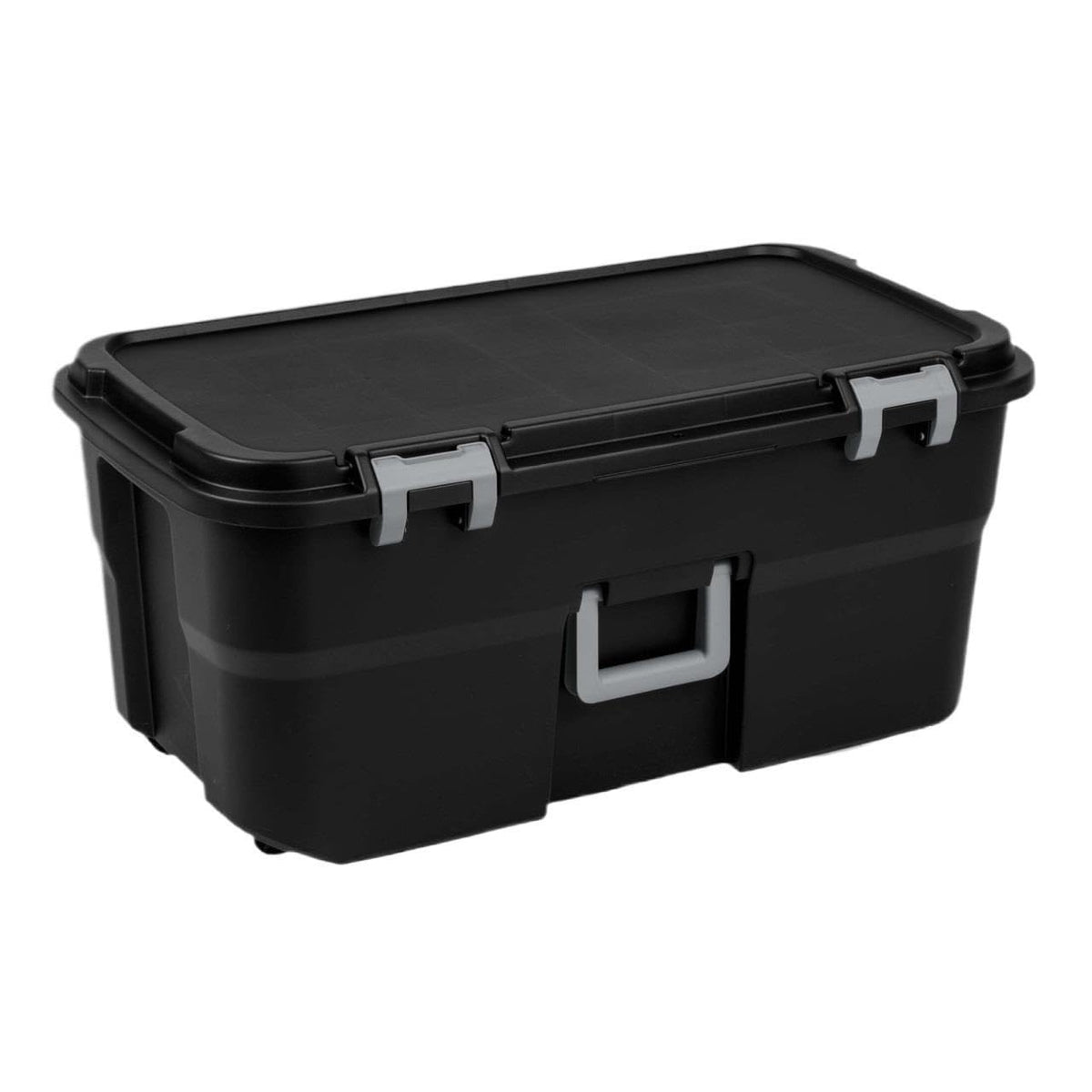 22 Gallon Black Wheeled Plastic Storage Trunk E41637