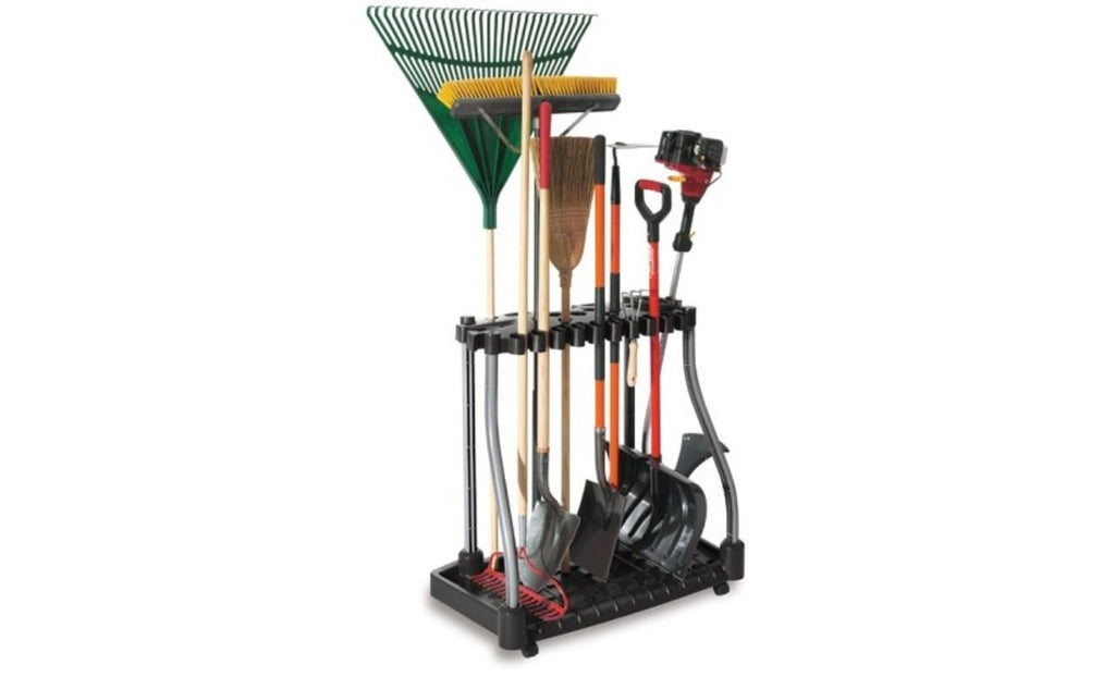 Black Wheeled Garage Tool Tower Rack L965706