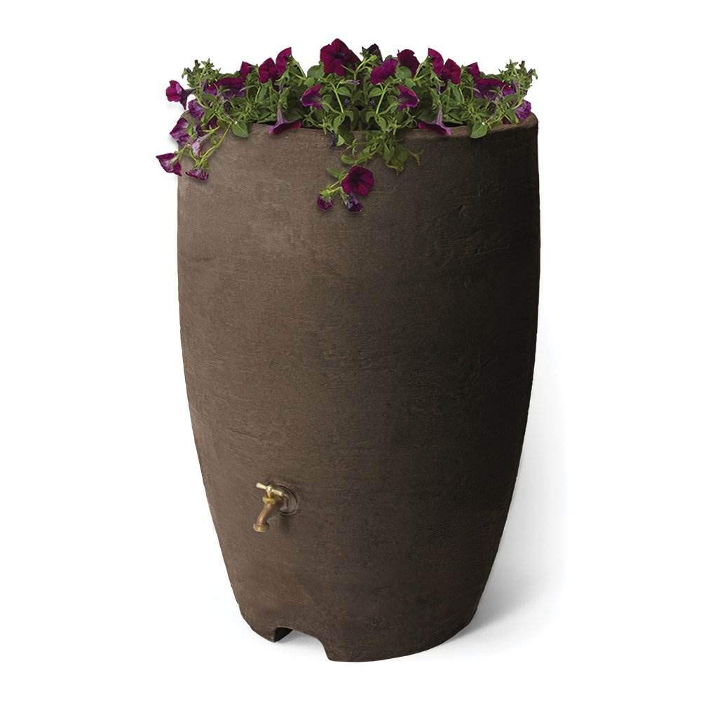 50 Gallon Plastic Rain Barrel with Brass Spigot U236