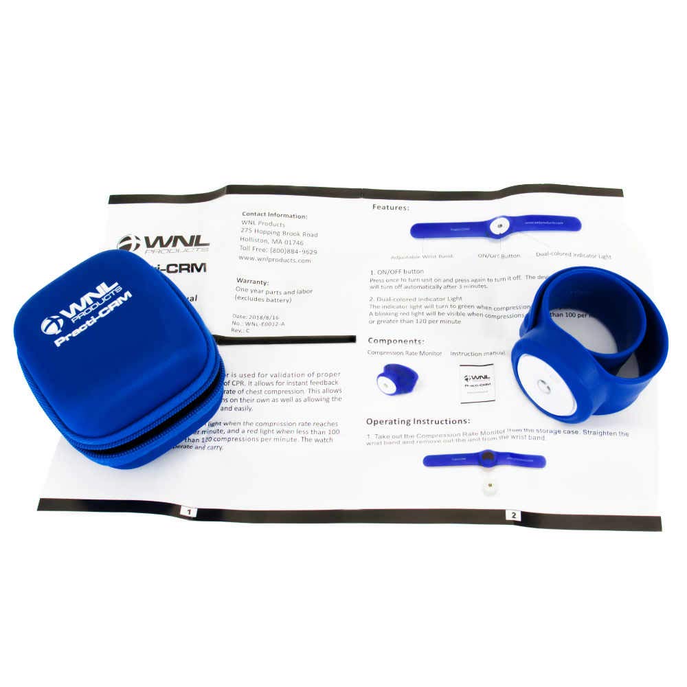 CPR Compression Rate Wrist Monitor & Soft CPR Mask N321