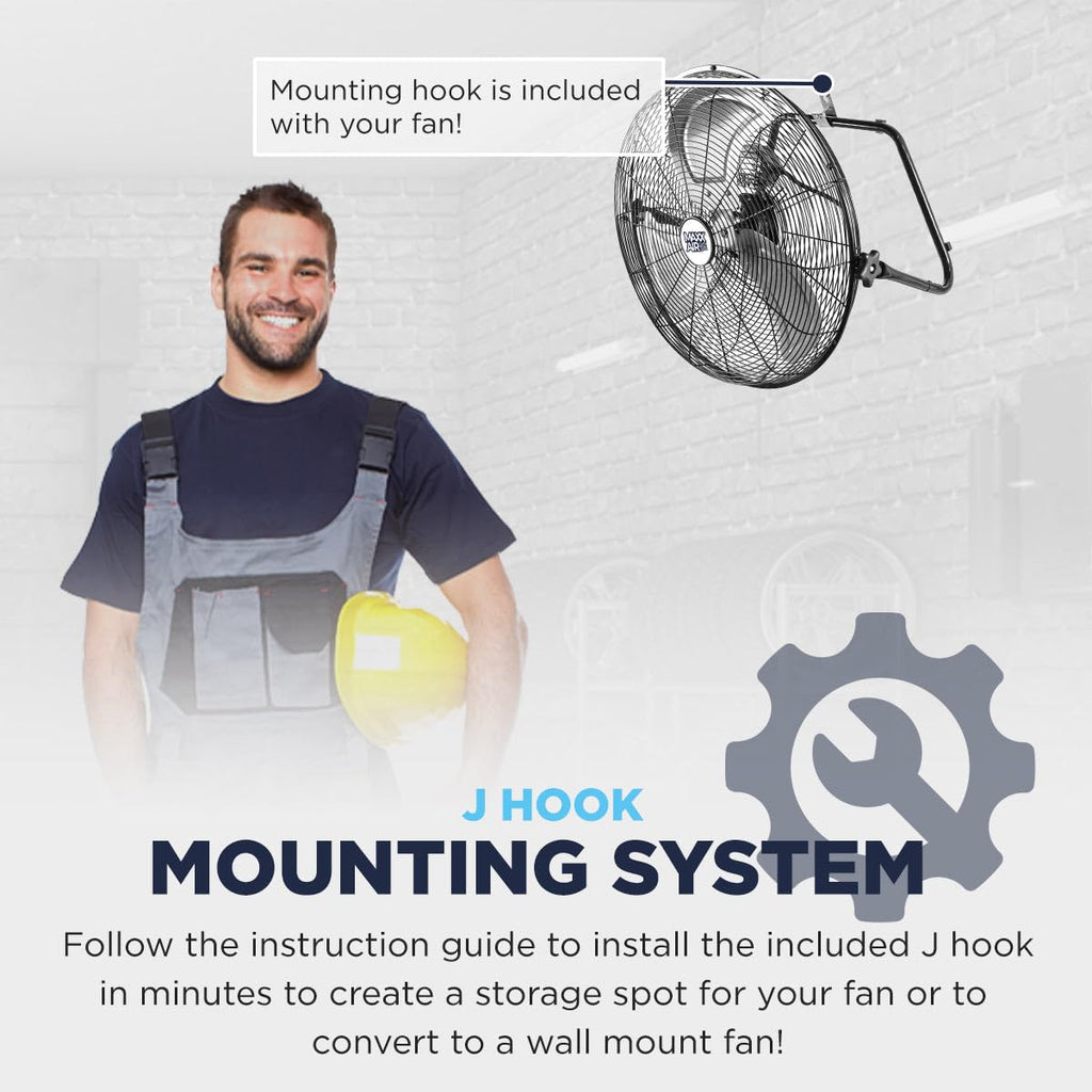 20 Inch 3-Speed High Velocity Wall Fan W9960