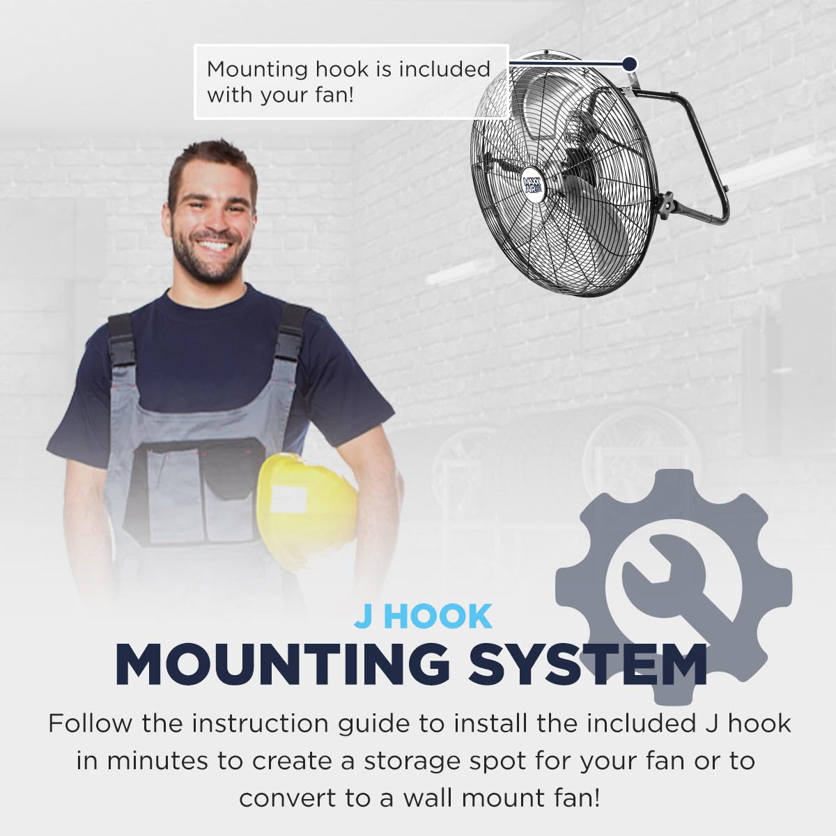 20 Inch 3-Speed High Velocity Wall Fan W9960