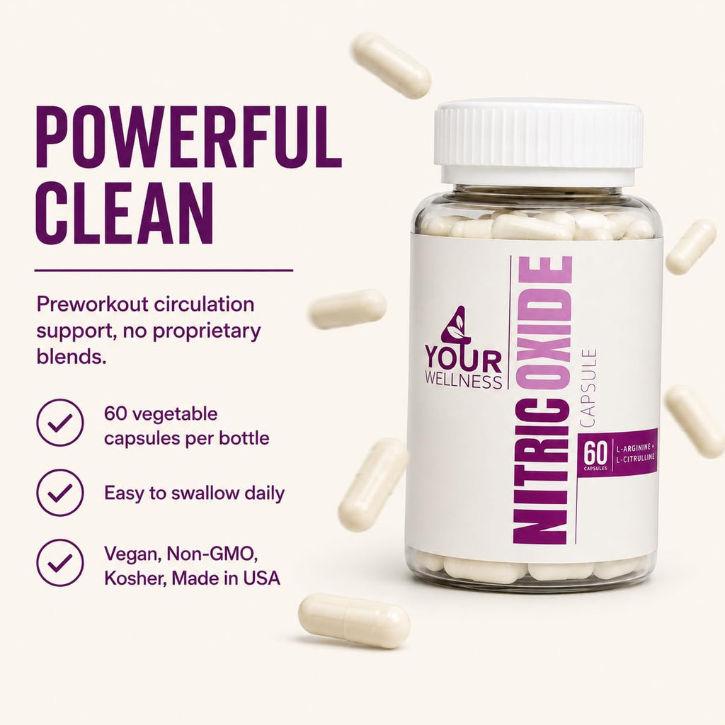 Nitric Oxide Capsules L Arginine L Citrulline 60 Count I545