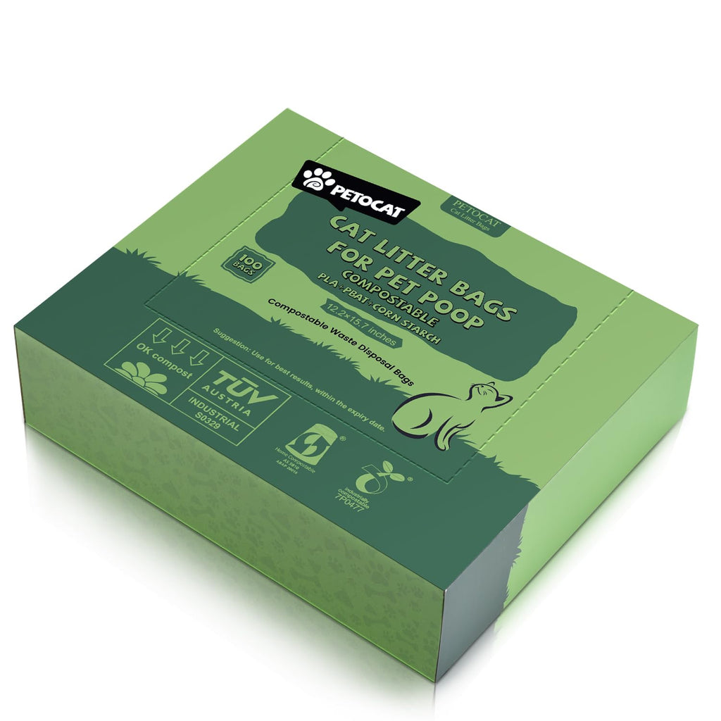 Biodegradable Unscented Cat Litter Bags 100 Count Z606164