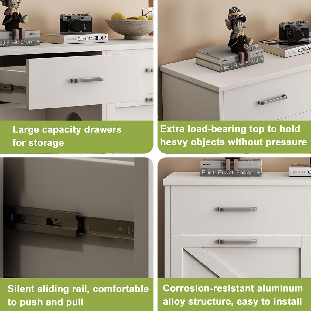 White Wooden Tilt Out Trash Cabinet F507333