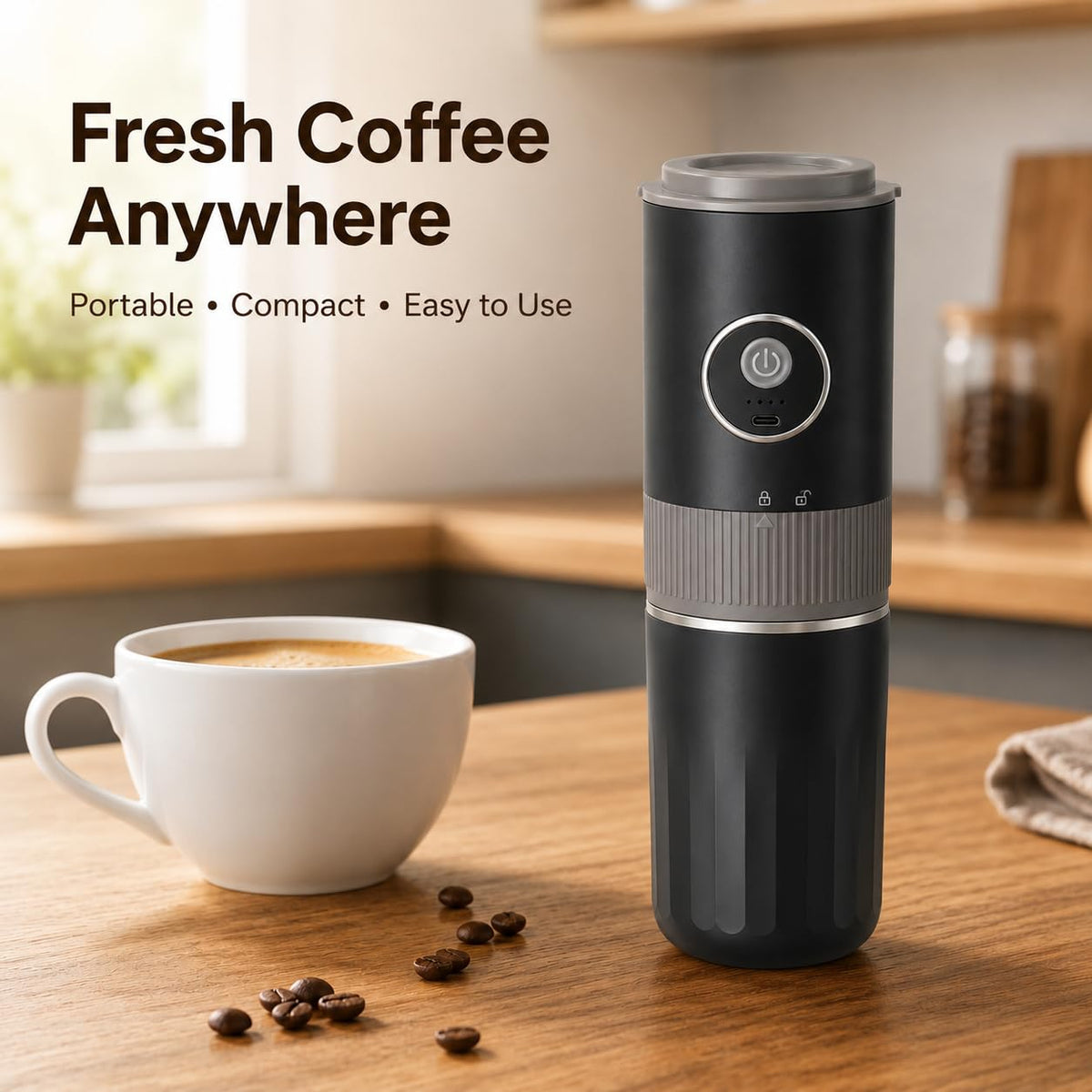 Portable Electric Coffee Grinder and Brewing Kit O5250