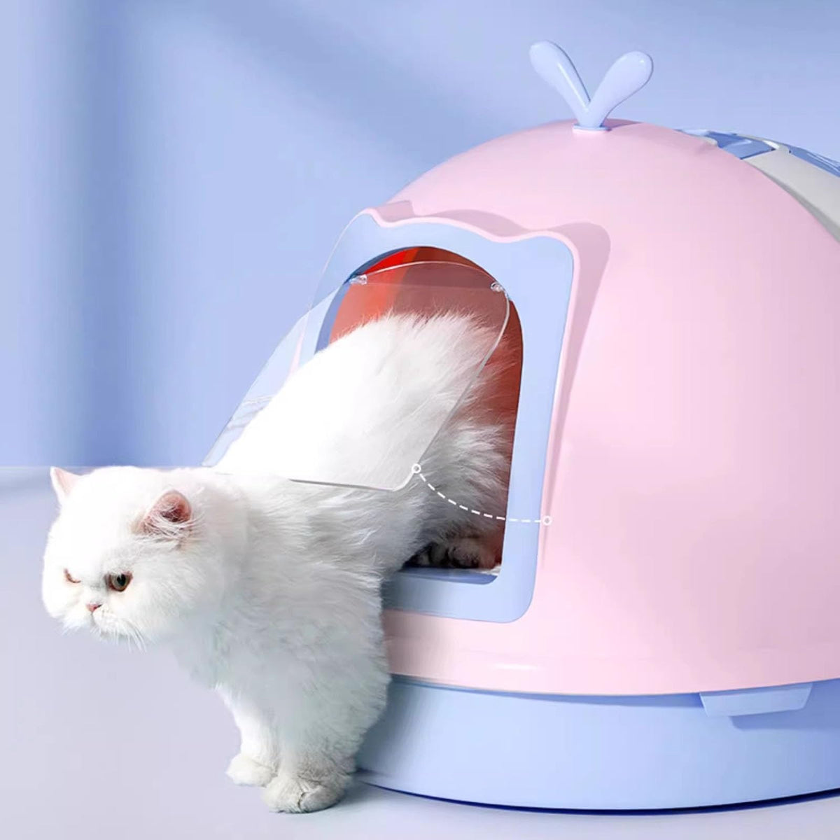 Covered Cat Litter Box with Scoop Y41064