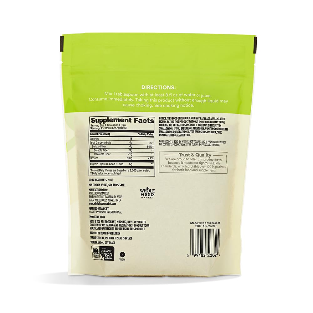 Organic Psyllium Husk 12 Ounce U248