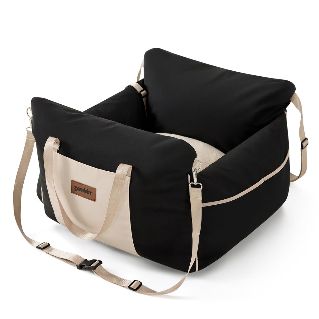 Waterproof Dog Car Seat with Safety Leash, Black G921117
