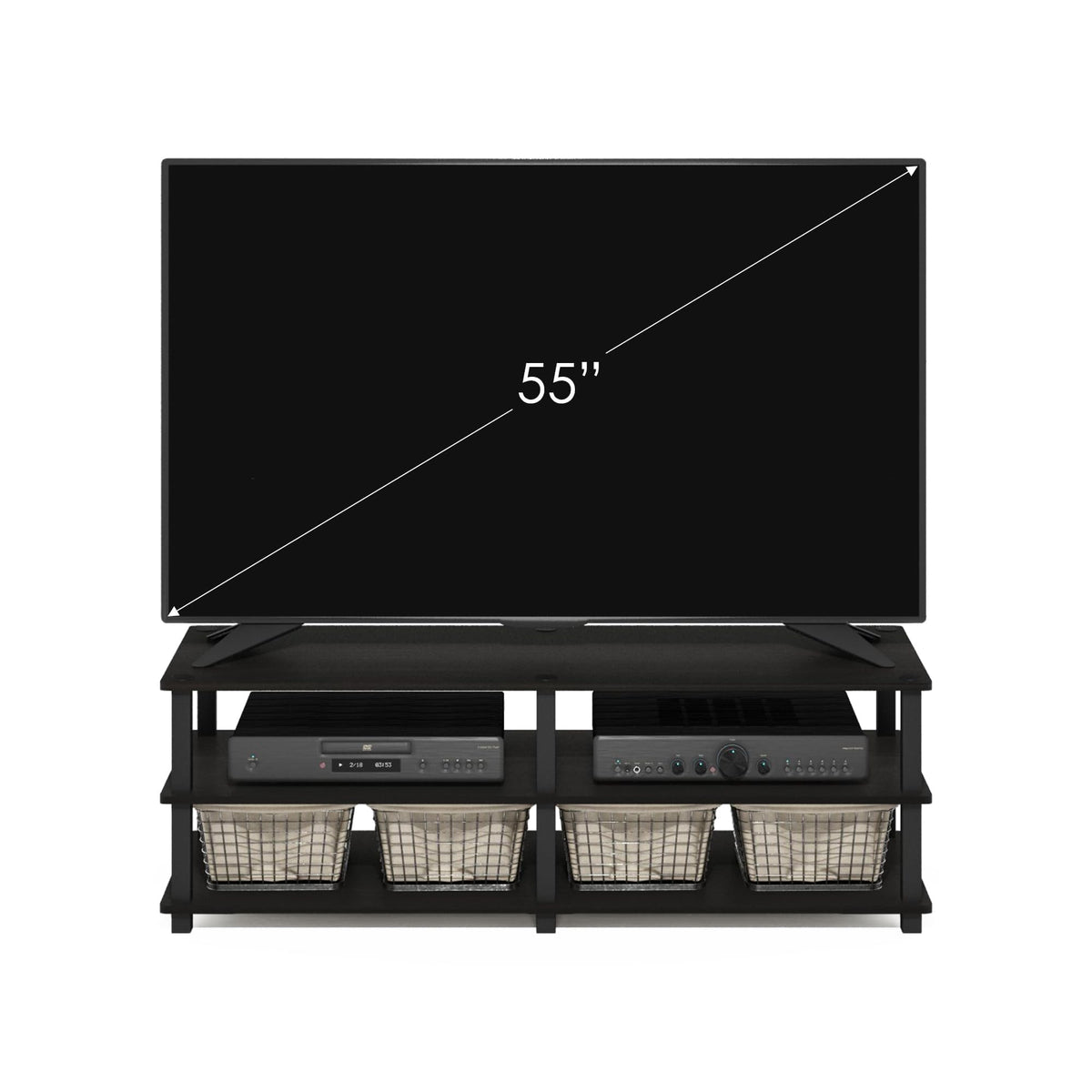 3-Tier TV Stand with Storage Shelf G23124