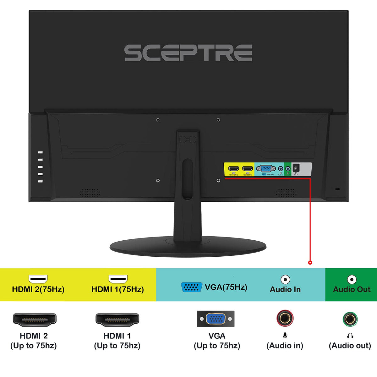 24-Inch IPS LED Computer Monitor 1080p 75Hz Black R478