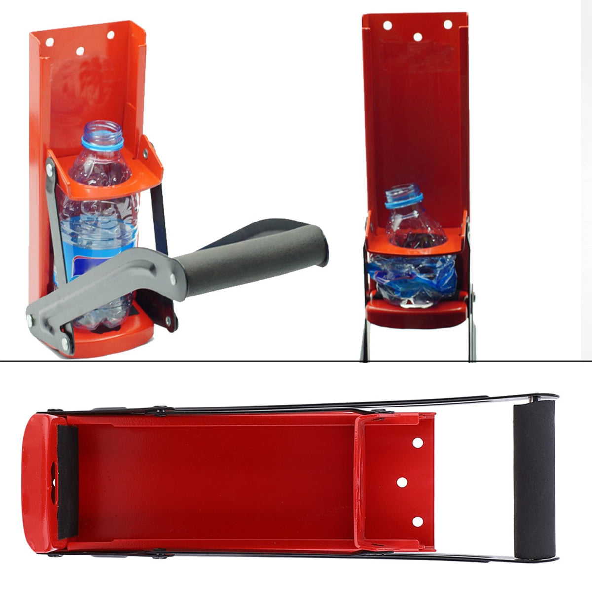500ML Red Steel Can Crusher with Opener J4691
