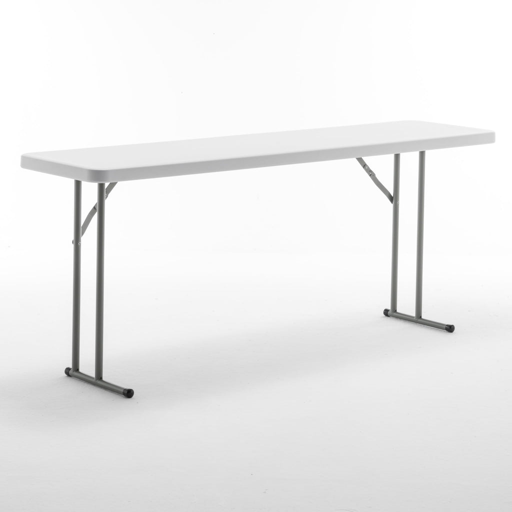 72" White Plastic Folding Seminar Table B842968