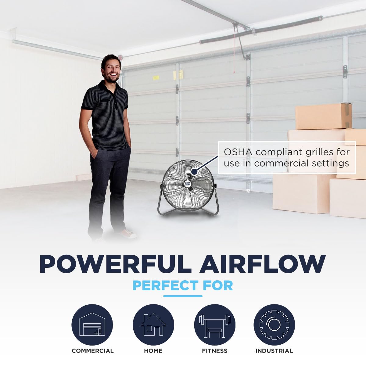 20 Inch 3-Speed High Velocity Wall Fan W9960