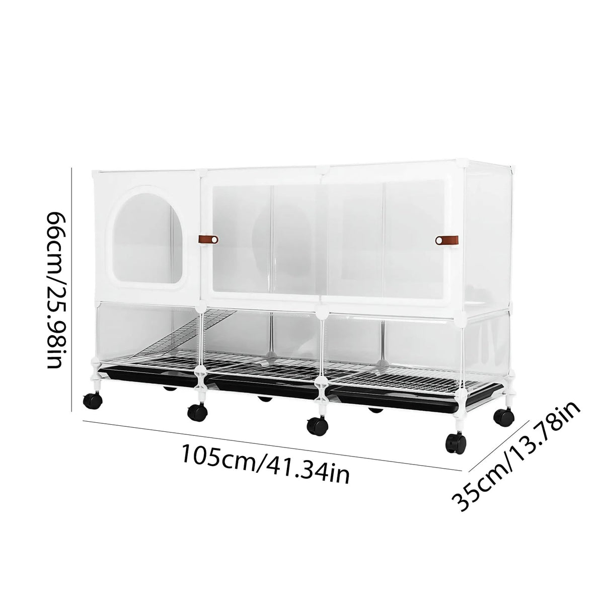 2-Tier Pet House Cage with Pull Out Tray D12821