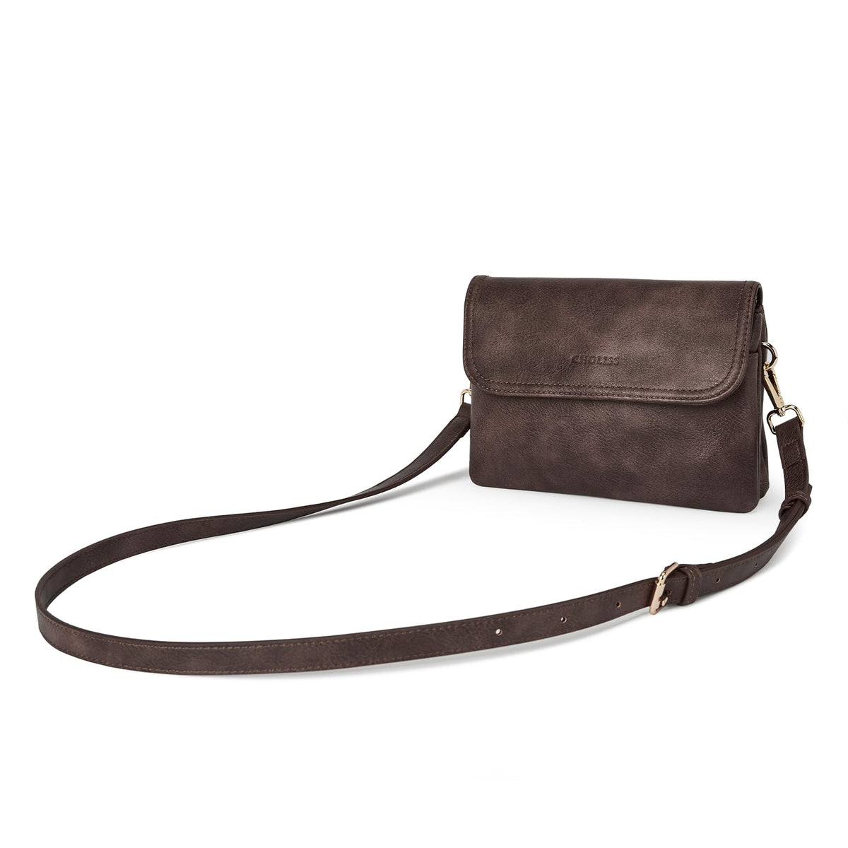 Small Vegan Leather Crossbody Bag with Adjustable Strap T471490