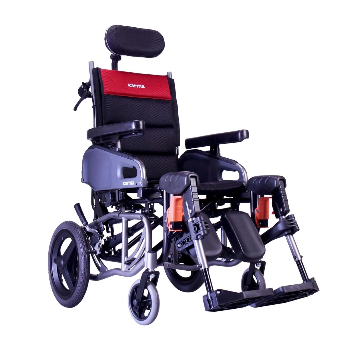 16" Reclining Transport Wheelchair with Elevating Leg Rest F46757