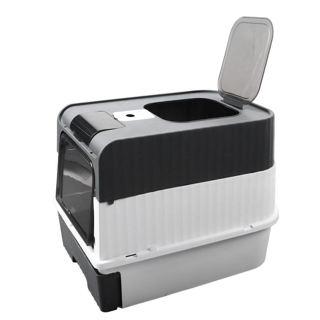 Enclosed Cat Litter Box with Lid and Scoop Q71312