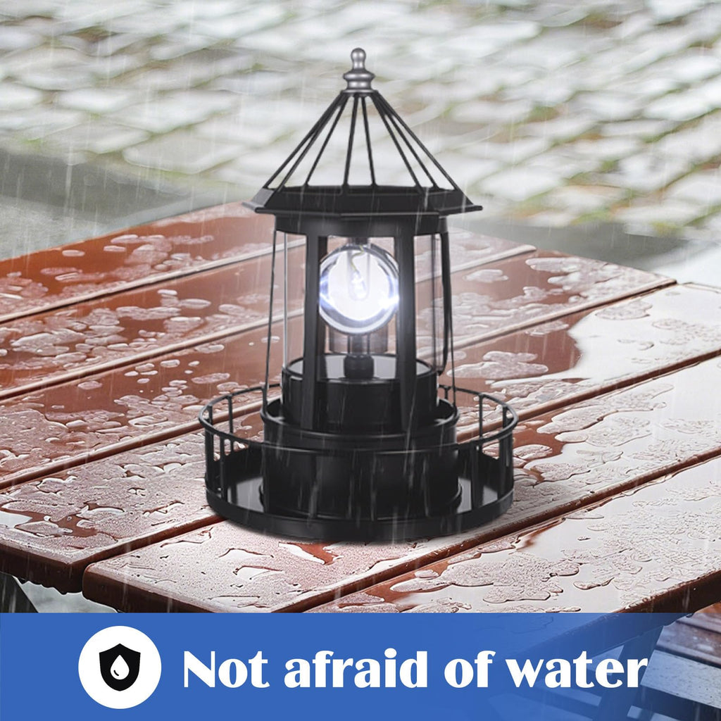Solar Powered Rotating Lighthouse Decor Lamp G32821