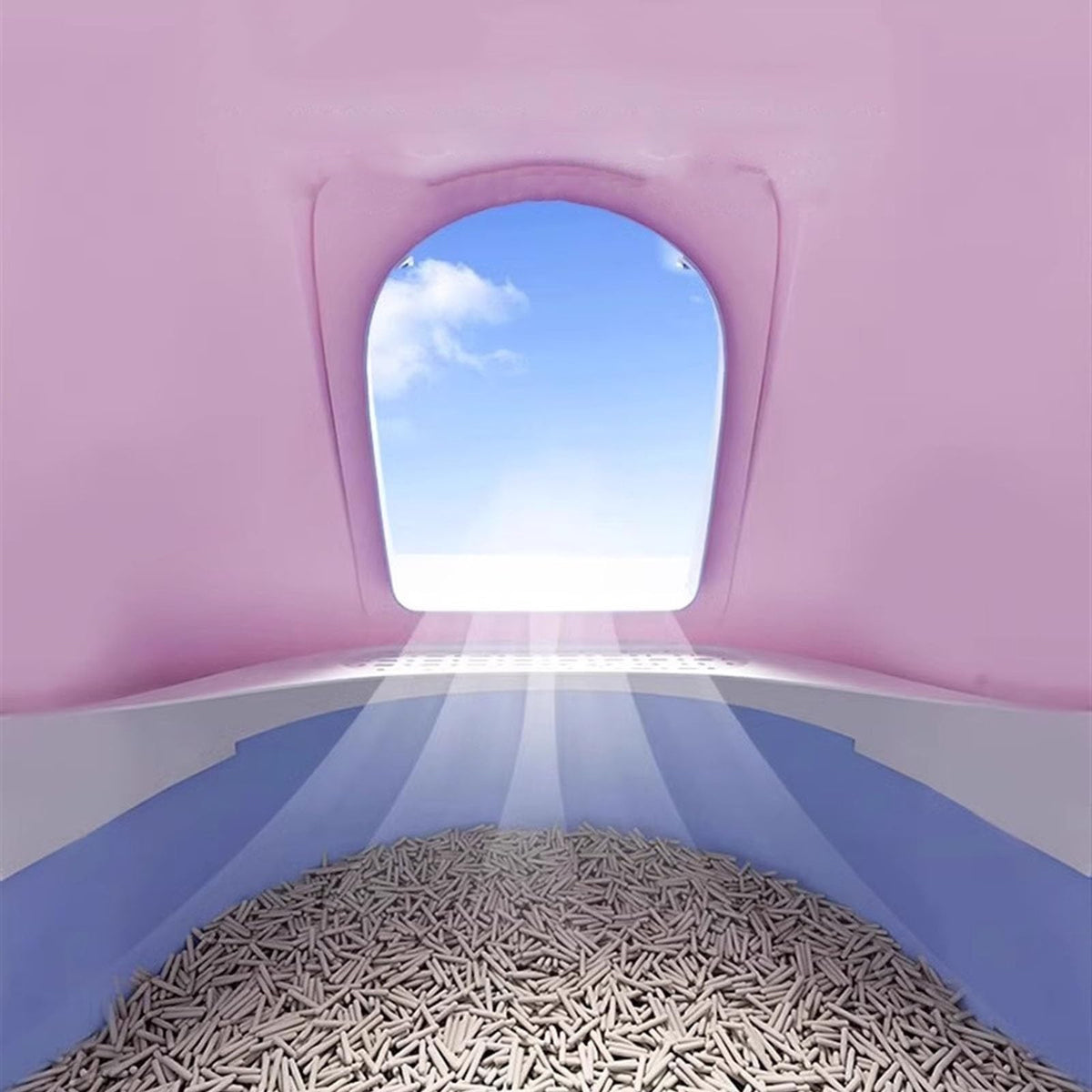 Covered Cat Litter Box with Scoop Y41064