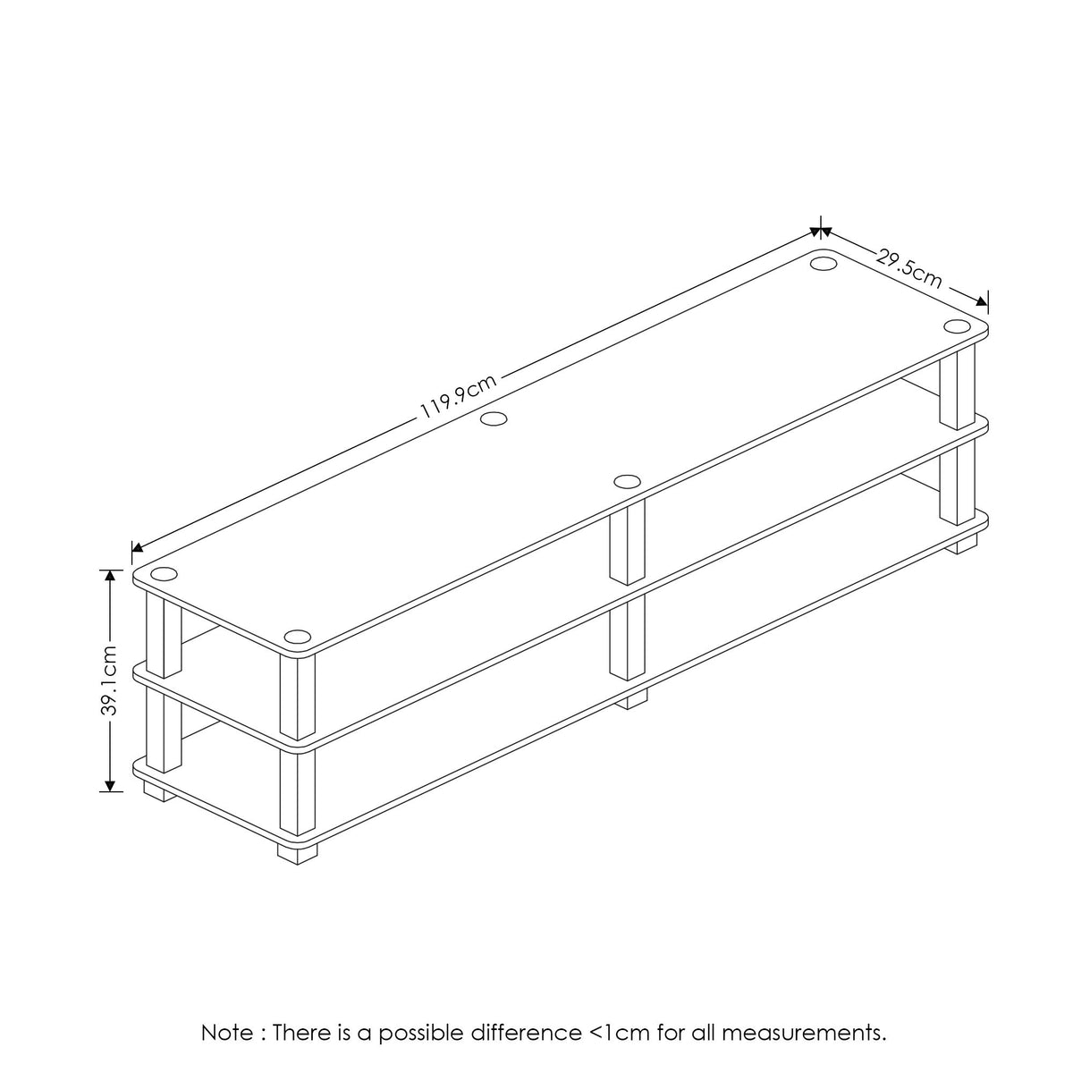3-Tier TV Stand and End Tables Set E33198