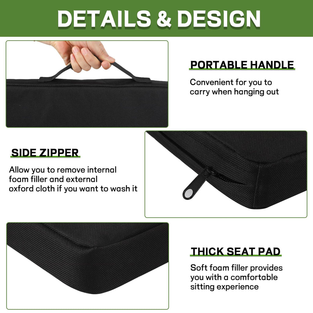 4 Pack Waterproof Oxford Fabric Bleacher Seat Cushions Q364