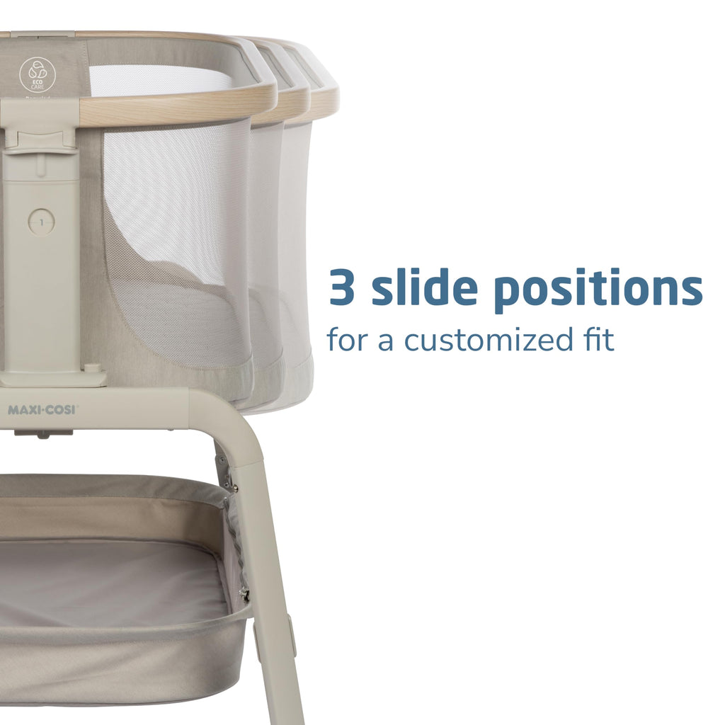 Baby Bassinet Bedside Sleeper with Storage Basket I546483