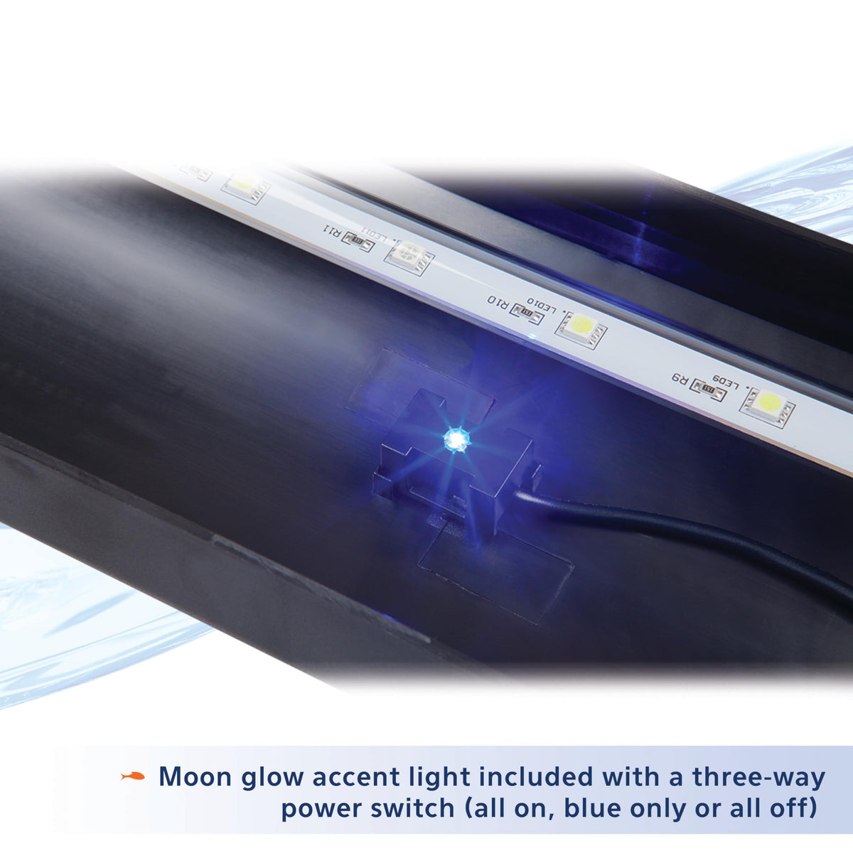 Black 20 Inch LED Aquarium Hood Y70346