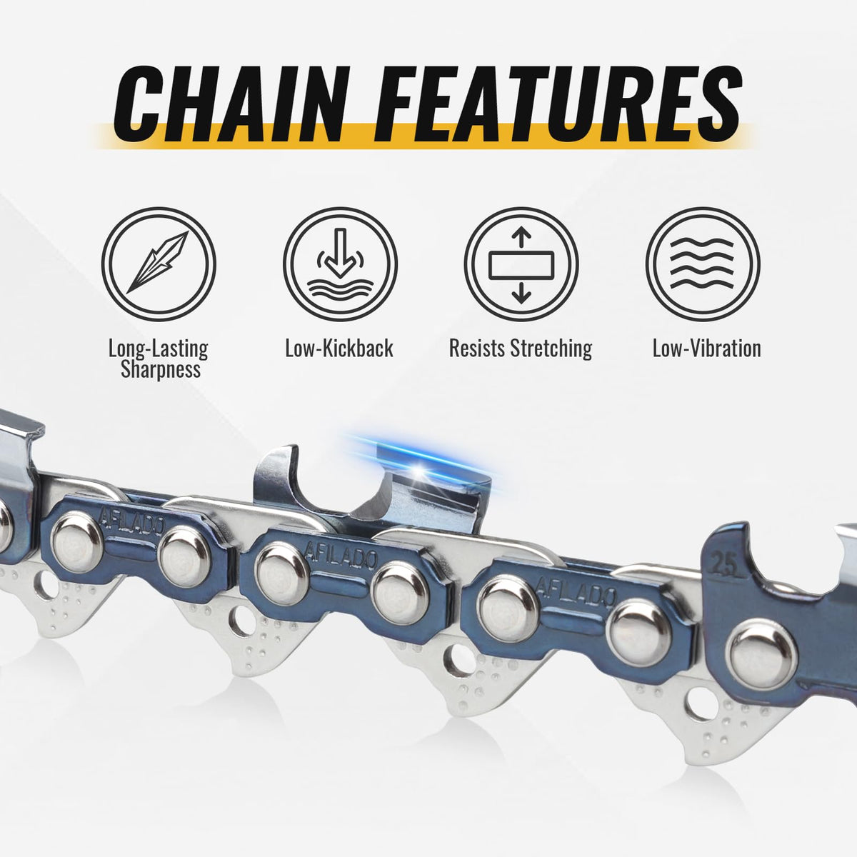 3 Pack 24 Inch Chainsaw Chain 81 Drive Links I255