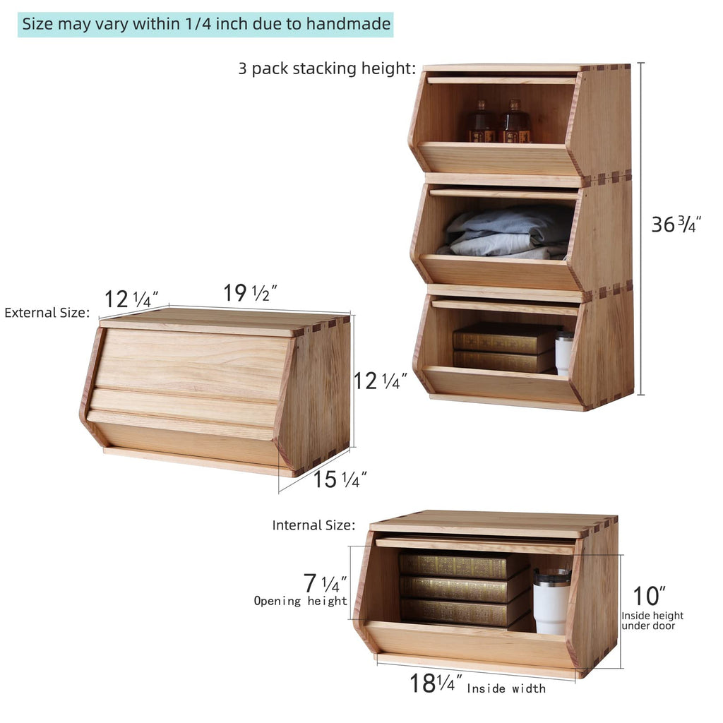 Solid Wood Storage Chests with Lids K15256