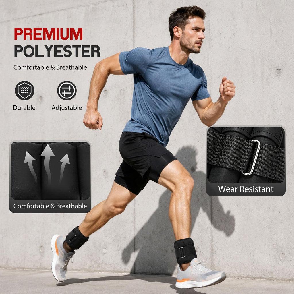Adjustable 10 lbs Ankle Weights Set Y776301