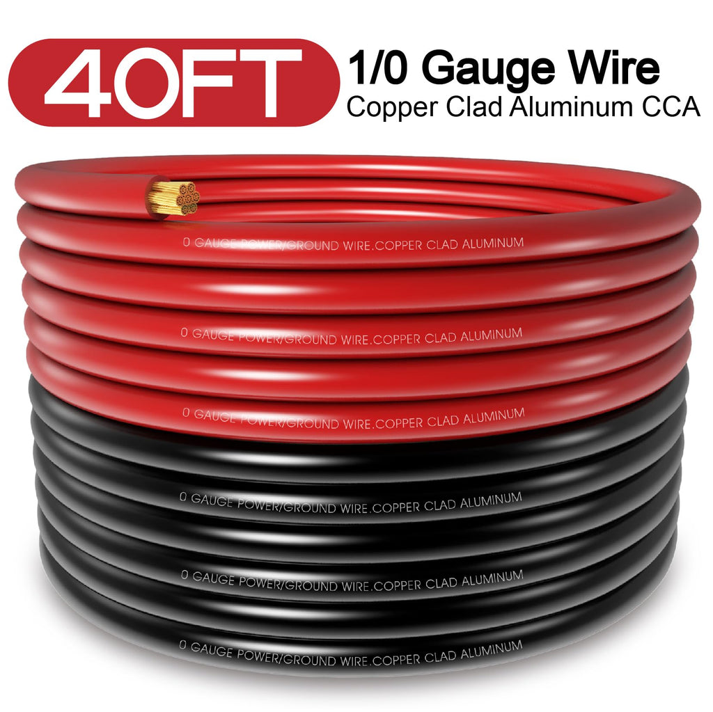 1/0 Gauge Battery Cable with Lugs D745