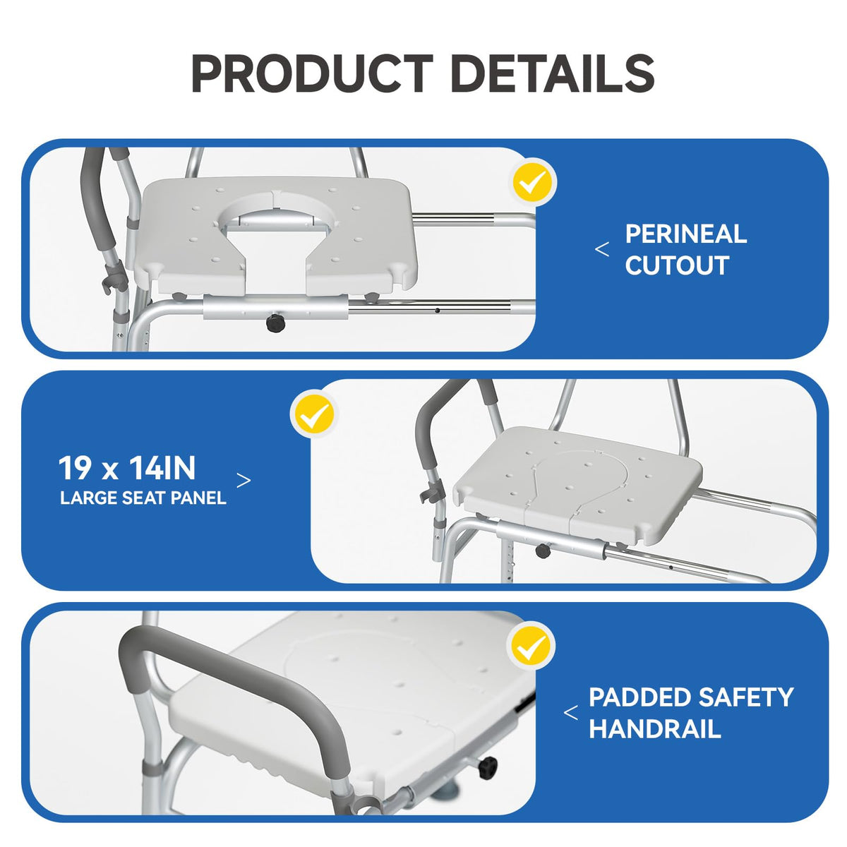 Sliding Shower Chair 350 Lb Capacity J573522