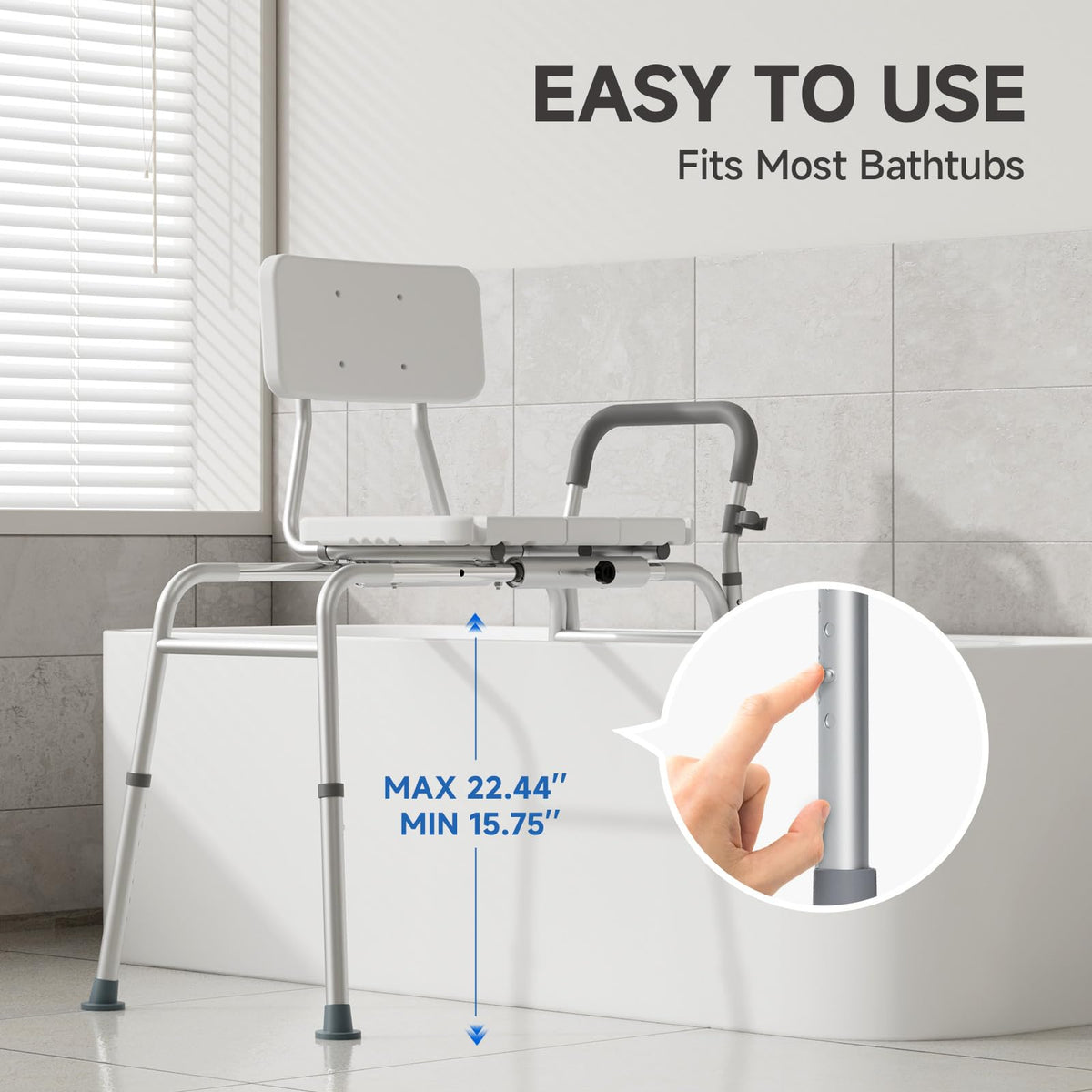 Sliding Shower Chair 350 Lb Capacity J573522