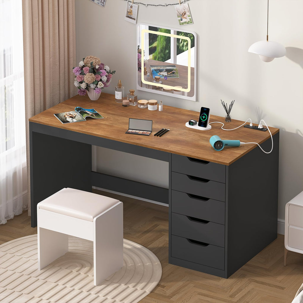 47 Inch Computer Desk with 5 Drawers F325