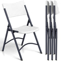 4 Pack White Folding Chair with Steel Frame G817237