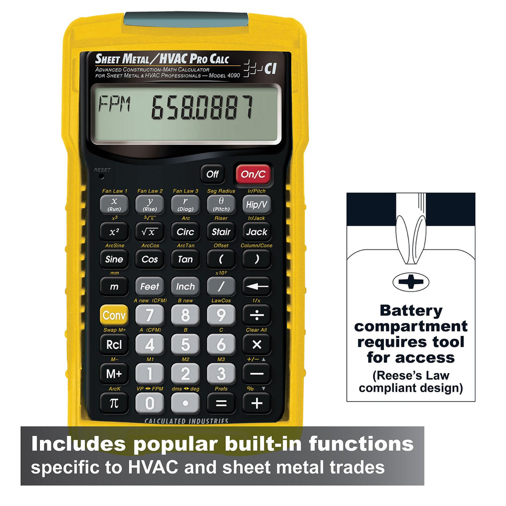 Sheet Metal HVAC Calculator M315835