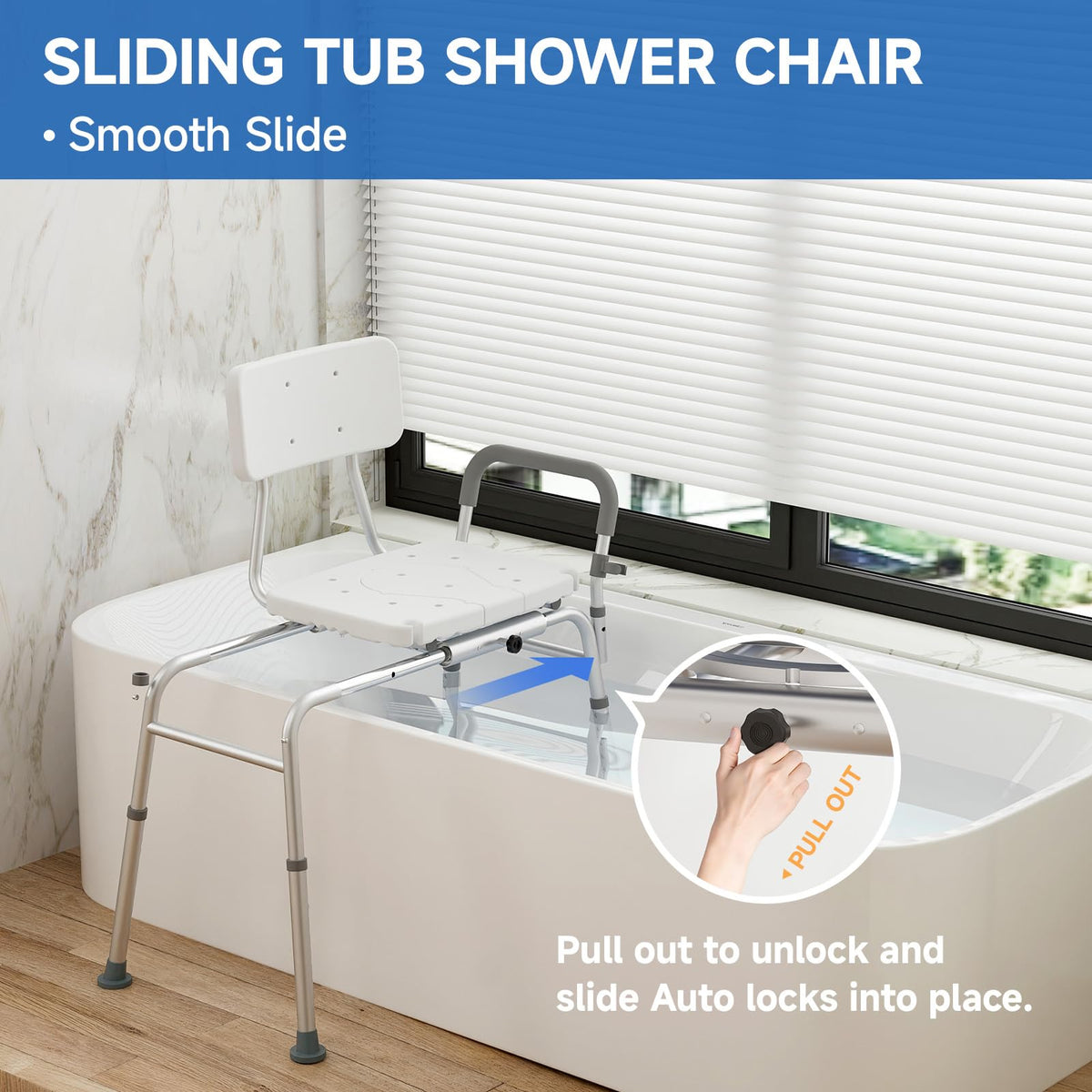 Sliding Shower Chair 350 Lb Capacity J573522