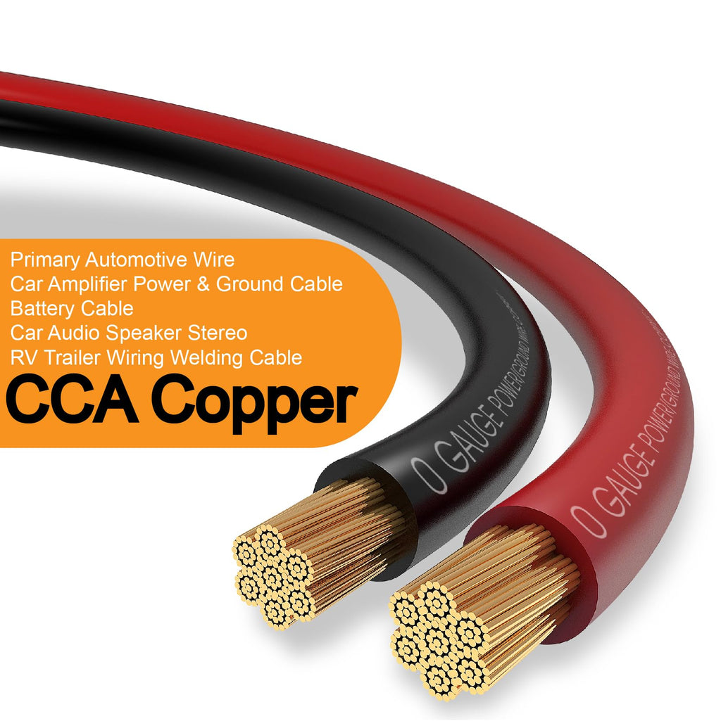 1/0 Gauge Battery Cable with Lugs D745