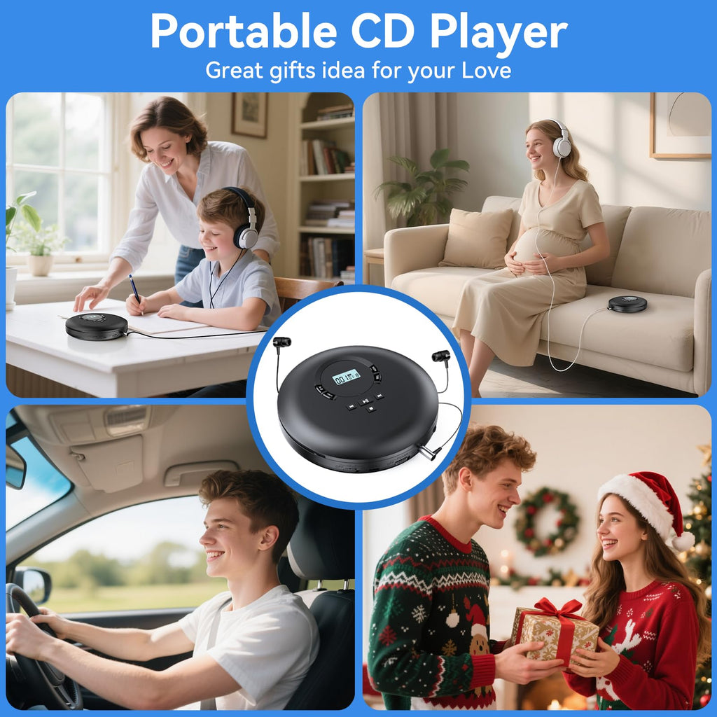 Portable CD Player with Headphones LCD Display L9590