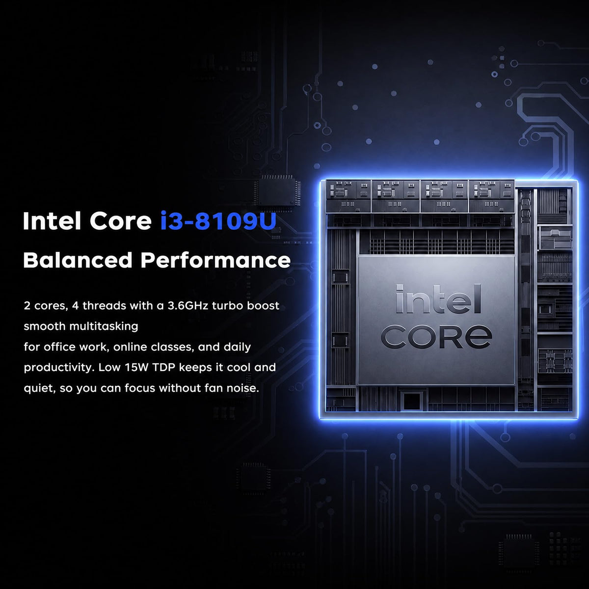 Laptop with Intel i3 Processor, 8GB RAM 256GB SSD, 15.6" FHD Display R782
