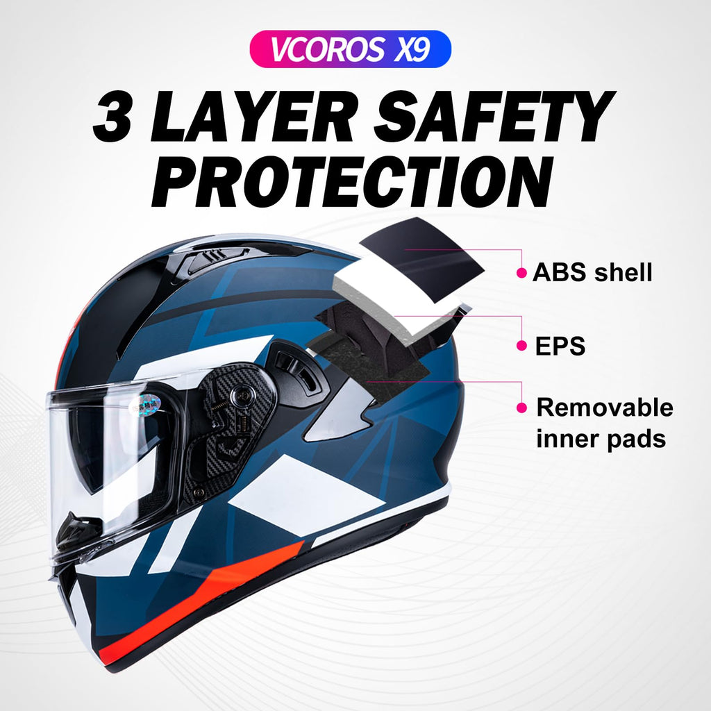 Full Face Dual Visor Motorcycle Helmet U273