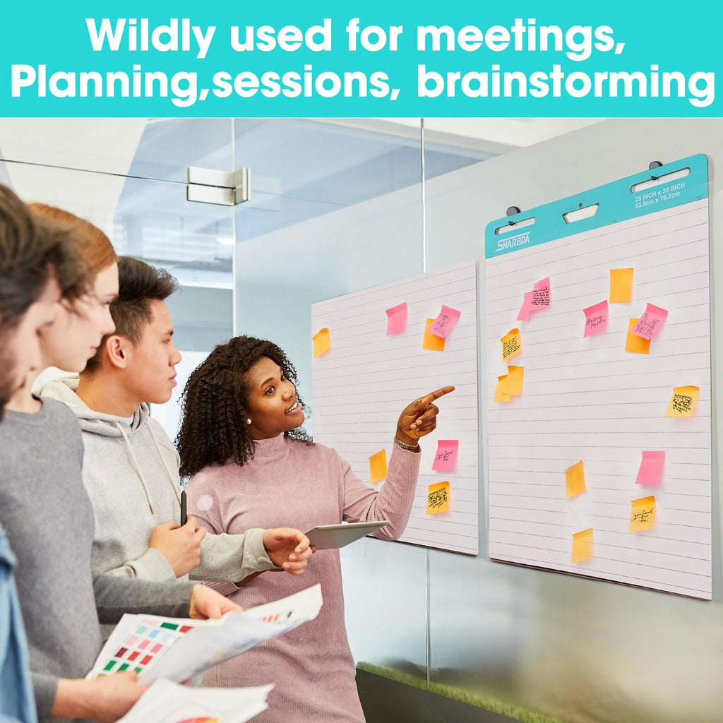 Self-Stick Flip Chart Paper, 25 x 30 inch, 4 Pads, 120 Sheets C2088