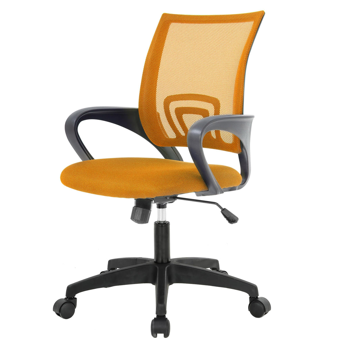 Orange Office Chair with Lumbar Support W7113