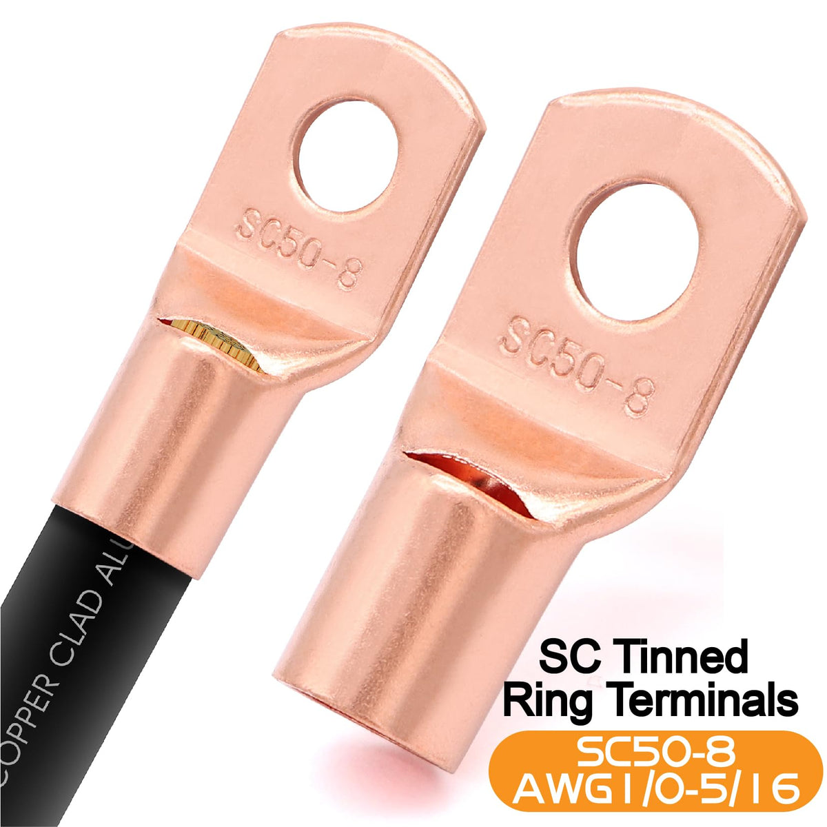 1/0 Gauge Battery Cable with Lugs D745