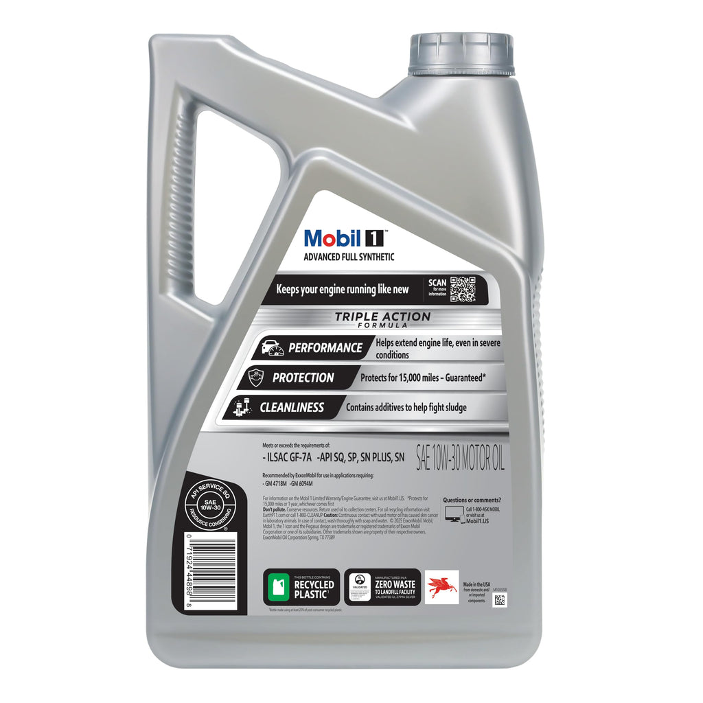 Full Synthetic 10W-30 Motor Oil 5 Quart V96177