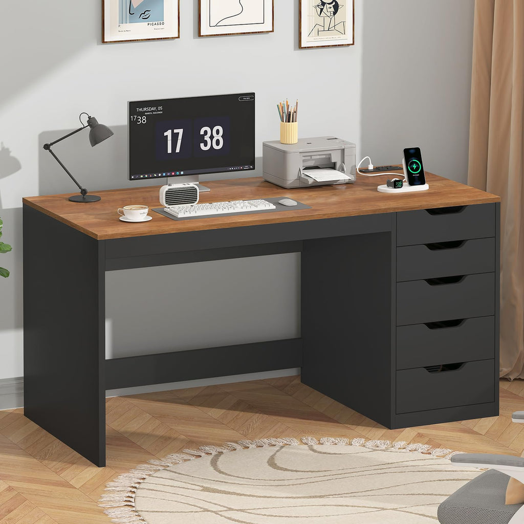 47 Inch Computer Desk with 5 Drawers F325